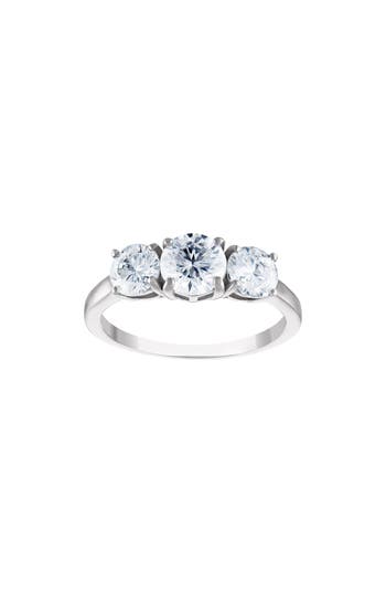 Fzn Lab Created Moissanite Ring In Silver