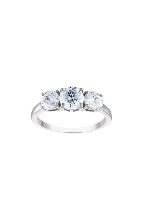 Fzn Lab Created Moissanite Ring In Silver
