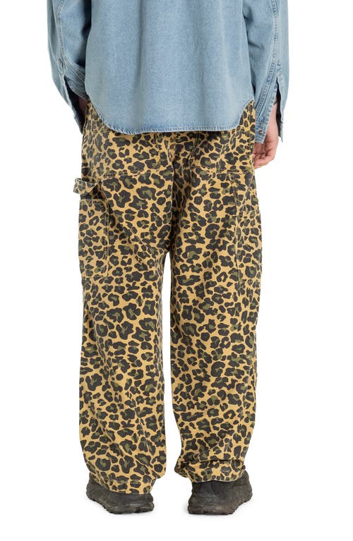 STAN RAY STAN RAY BIG JOB LEOPARD CAMO BAGGY STRAIGHT LEG PAINTER PANTS 