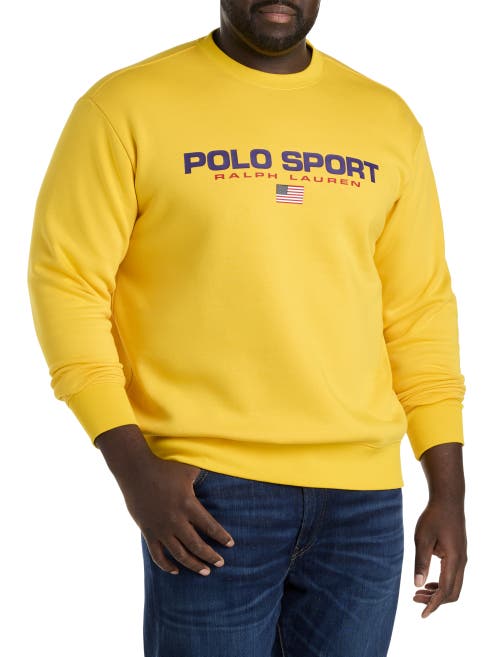 Polo Ralph Lauren Polo Sport Fleece Sweatshirt In Slicker Yellow/purpl