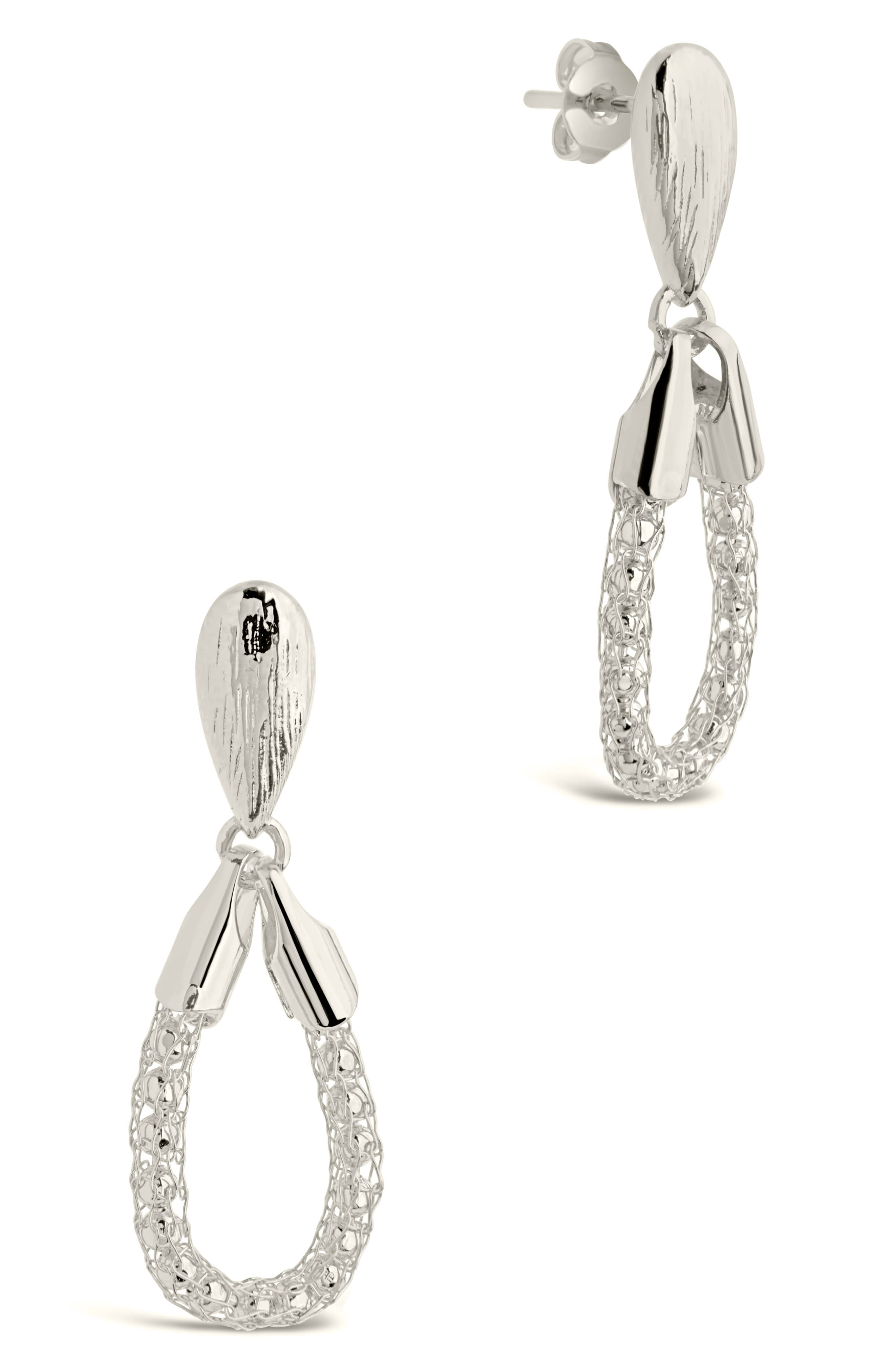 Sterling Forever Elisa Frontal Hoop Earrings Nordstrom