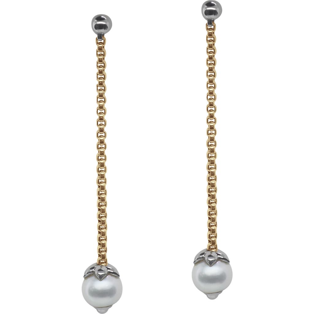 Shop Alor ® Cultured Freshwater Pearl Rope Drop Earrings In Gold/pearl