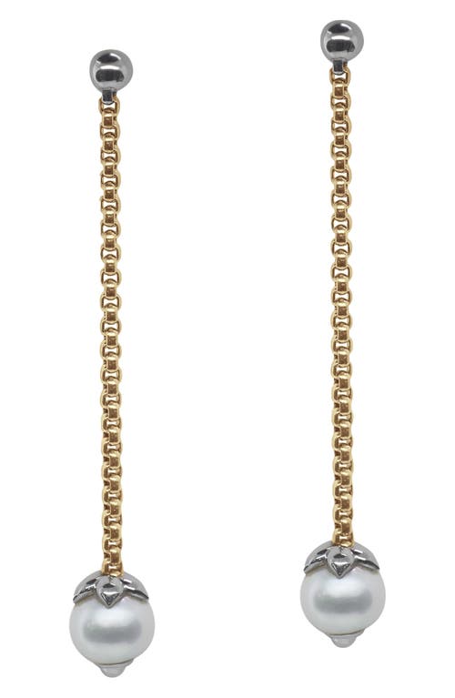 Shop Alor ® Cultured Freshwater Pearl Rope Drop Earrings In Gold/pearl