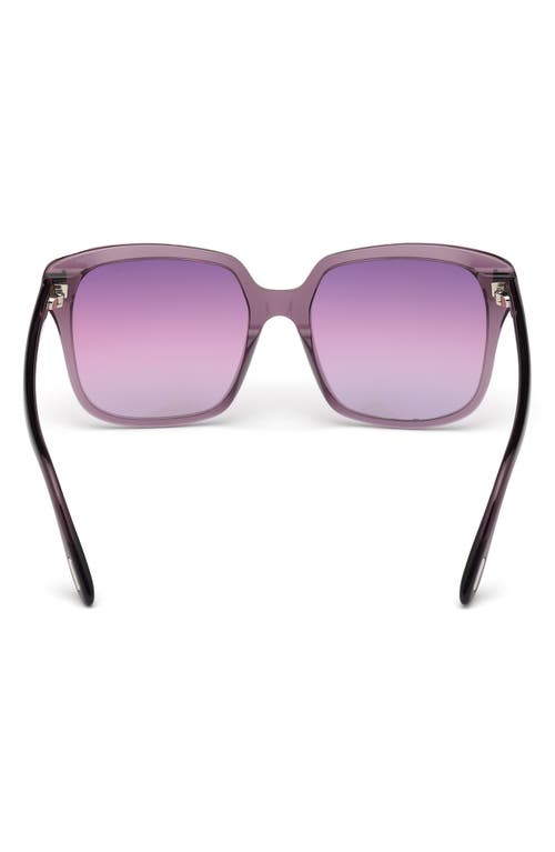 Shop Tom Ford 56mm Gradient Square Sunglasses In Shiny Violet/gradient Violet