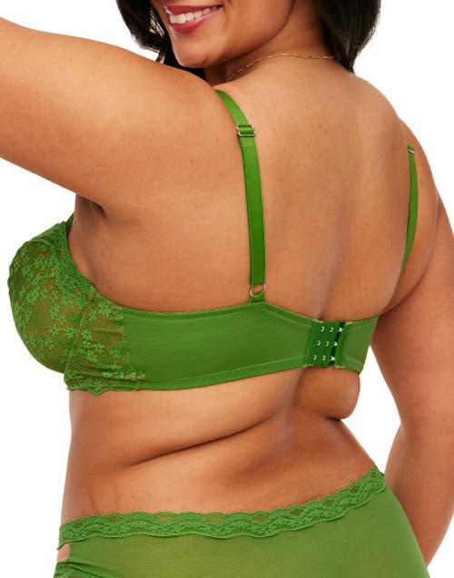 Adore Me Melrose Unlined Balconette Bra In Medium Green