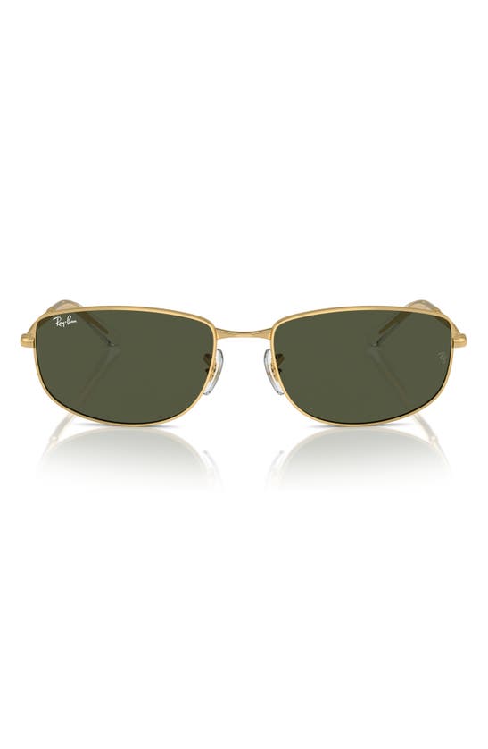 Shop Ray Ban Ray-ban 59mm Oval Sunglasses In Gold Flash