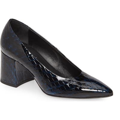 Agl Modern Block Heel Pump - Blue