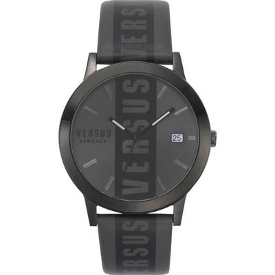 Versus Versace Barbes Logo Leather Strap Watch, 4m