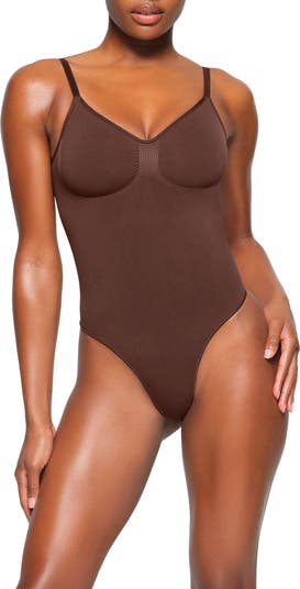 Womens Shapers Skims Thong Low Back Seamless Bodysuit Dupes For