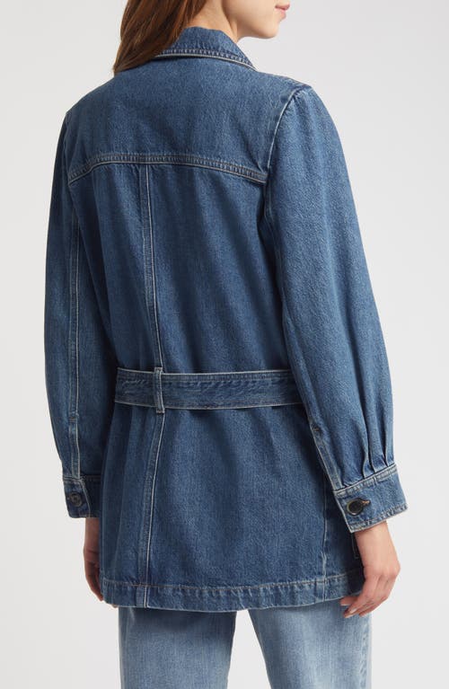 Shop Frame Safari Belted Denim Jacket In Ponderosa