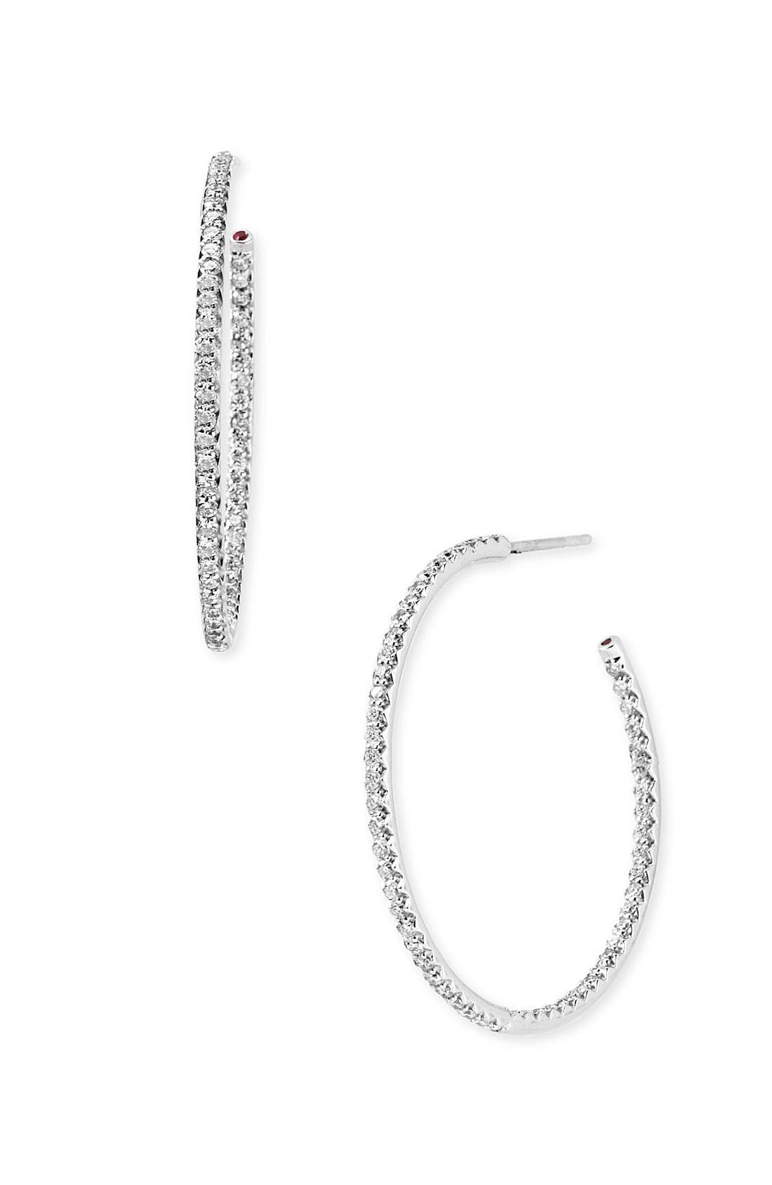 Roberto Coin Large Diamond Hoop Earrings Nordstrom
