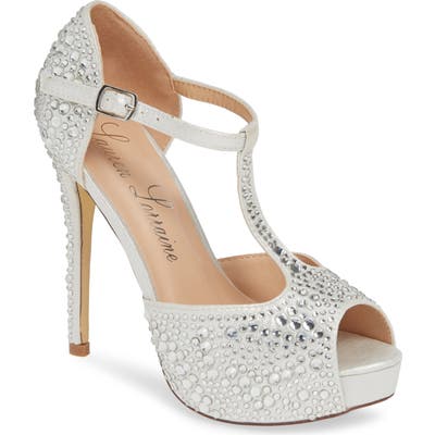 Lauren Lorraine Vivian Open Toe Pump- Metallic