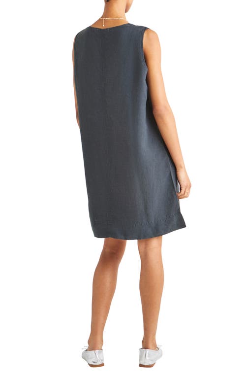 Shop Splendid Dawson Linen Blend Minidress In Lead