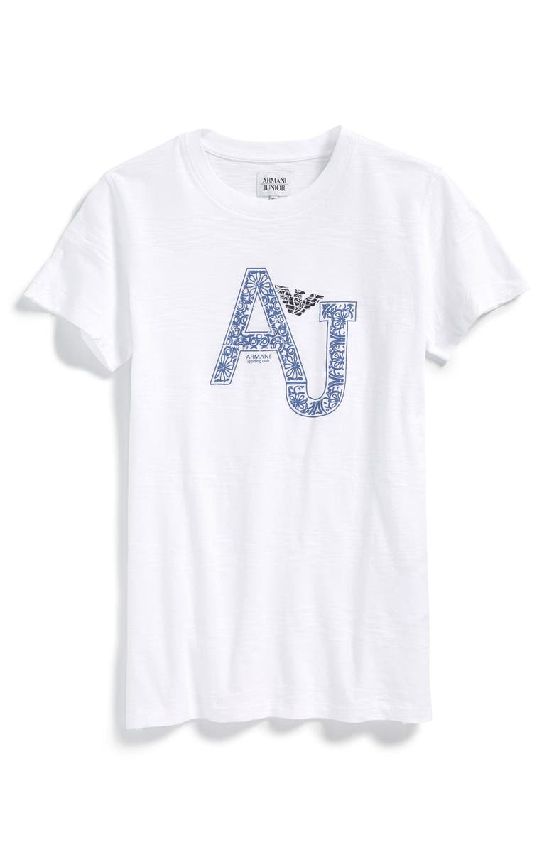 Armani Junior Paisley Logo Graphic T-Shirt (Big Boys) | Nordstrom