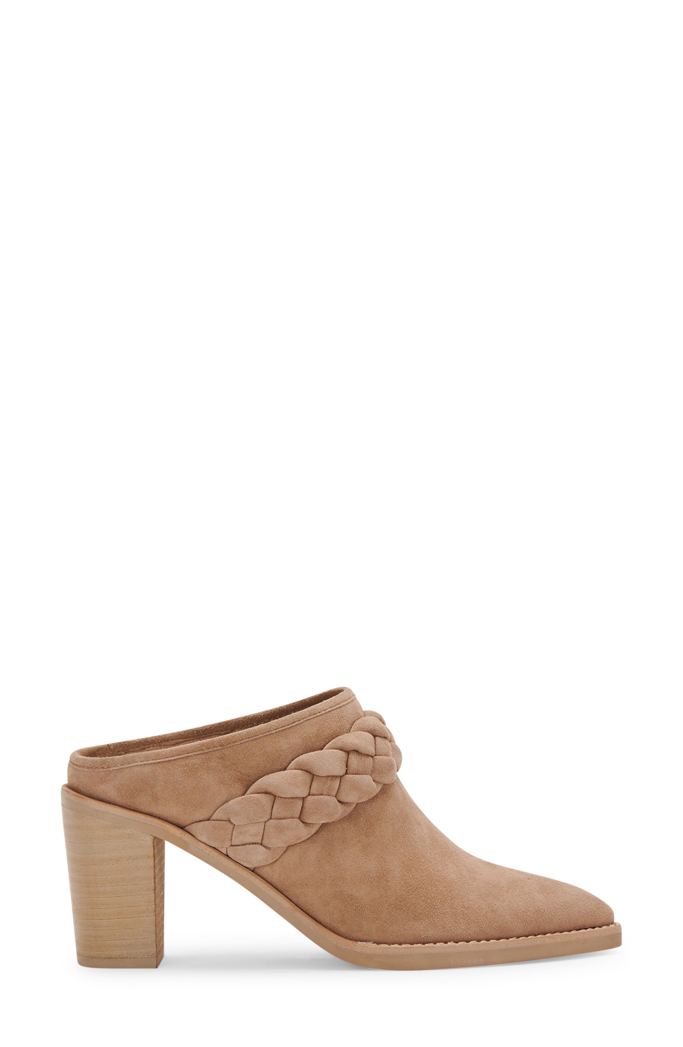 dolce vita serla mules in truffle suede