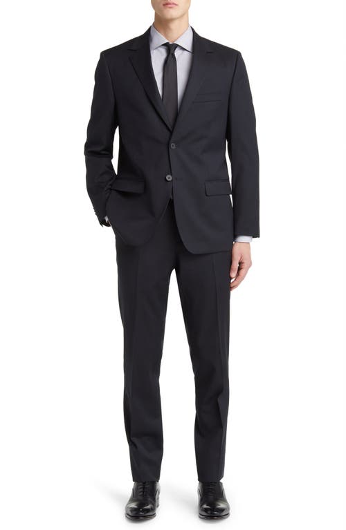 Norris Solid Wool Suit in Black