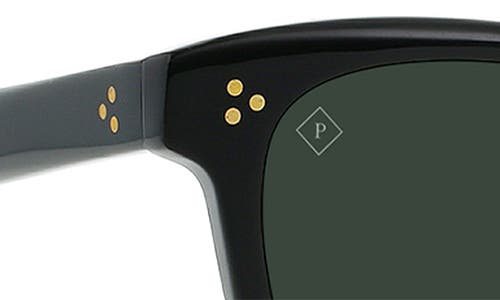 Raen Squire 49mm Polarized Round Sunglasses In Recycled Black/green Polar