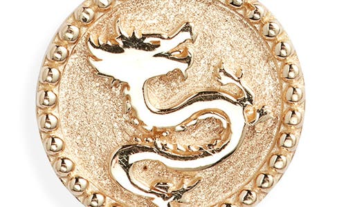 Anzie Women's Dew Drop 14k Yellow Gold Dragon Medallion Pendant Necklace In Gold