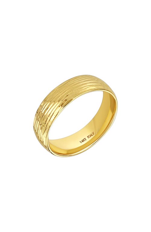 Bony Levy 14k Gold Hammered Band In 14k Yellow Gold