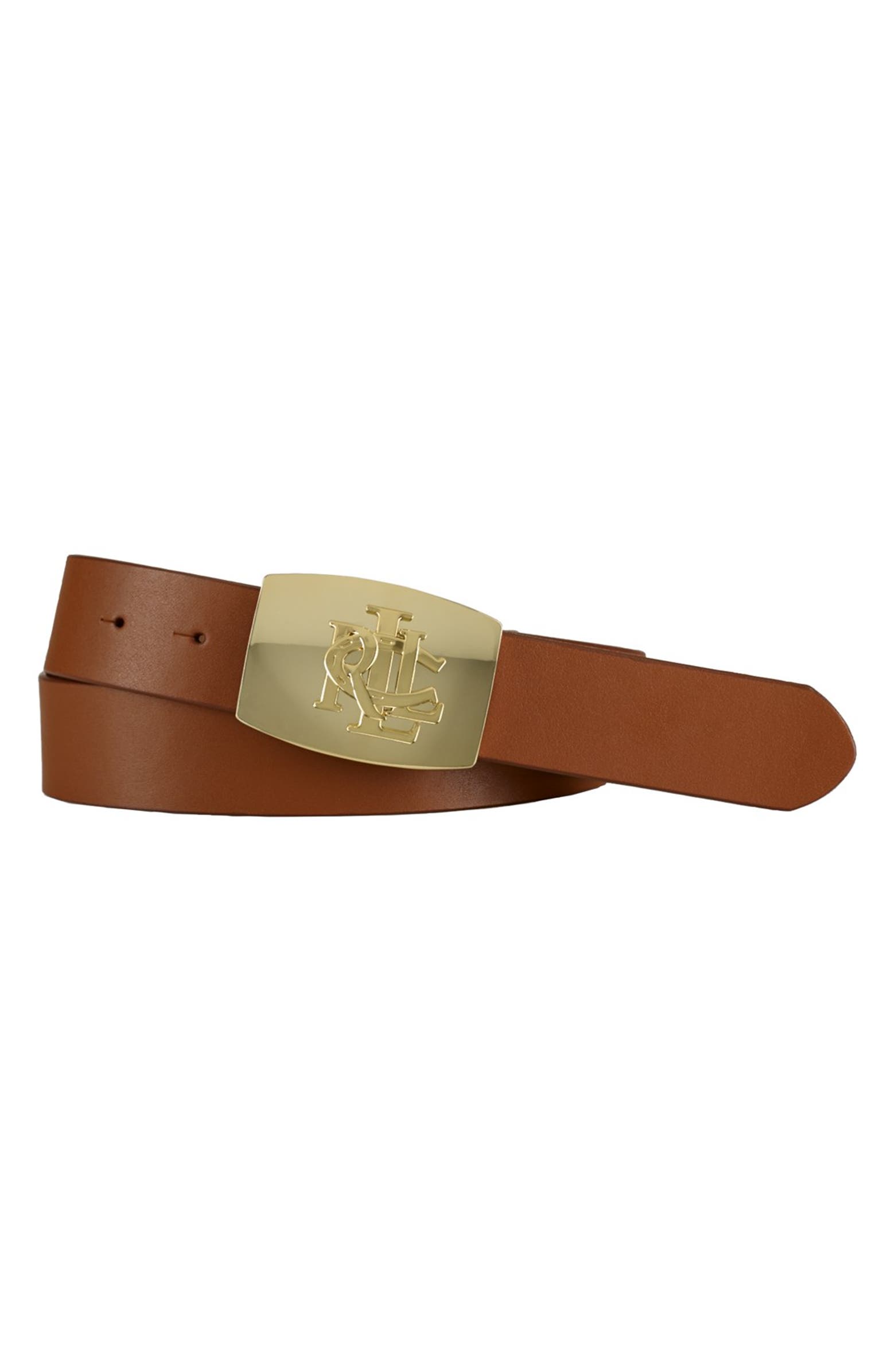 Lauren Ralph Lauren Embossed Logo Leather Belt | Nordstrom
