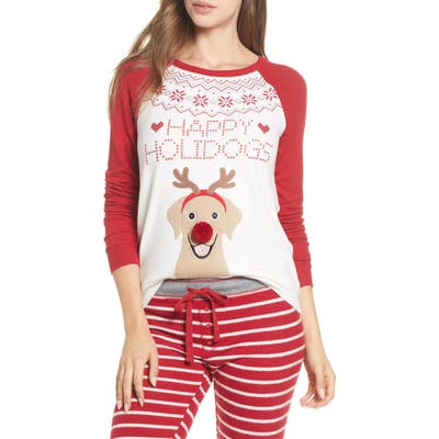 Pjsalvage Joy Long Sleeve Pajama Top, Ivory