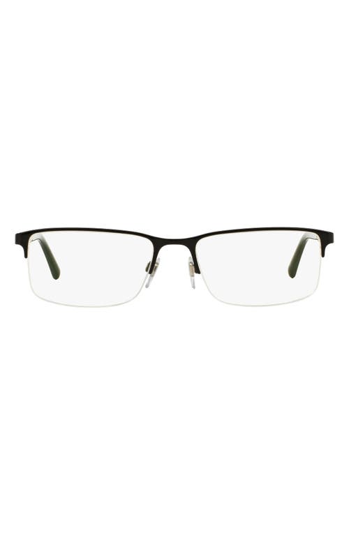 burberry 55mm Rectangular Reading Glasses in Black at Nordstrom