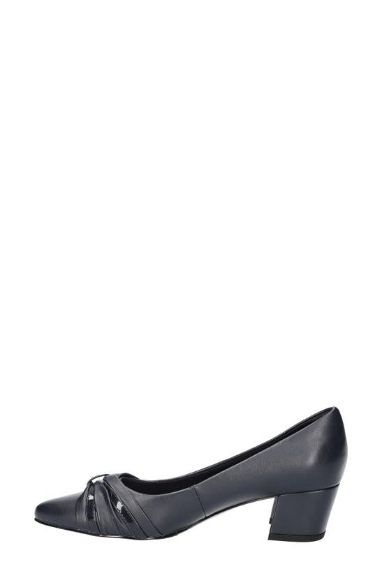 Shop Easy Street Millie Ruched Pump In Navy