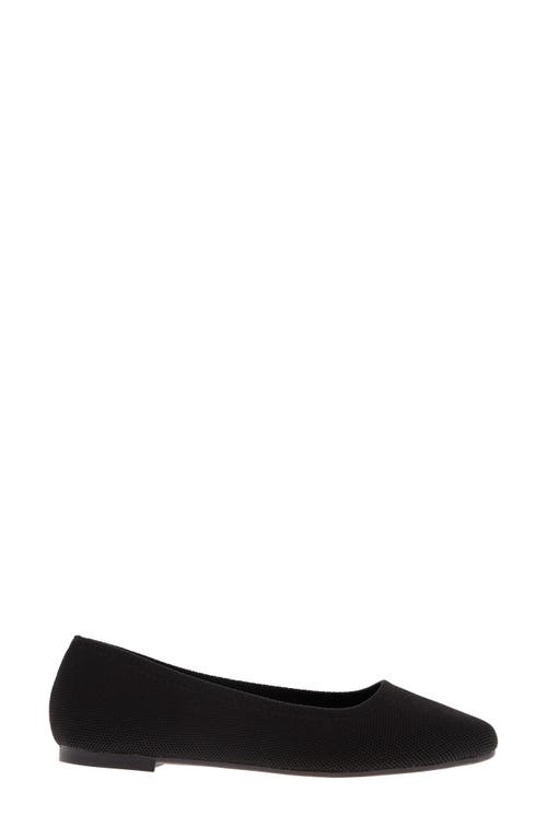 Mia Brendy Womens Slip-on Knit Ballet Flats In Black