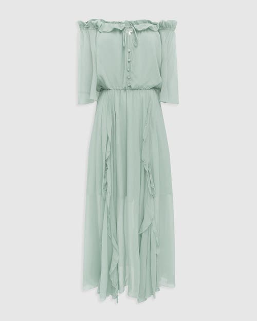 Shop Belle & Bloom Amour Amour Ruffled Midi Dress In Spearmint