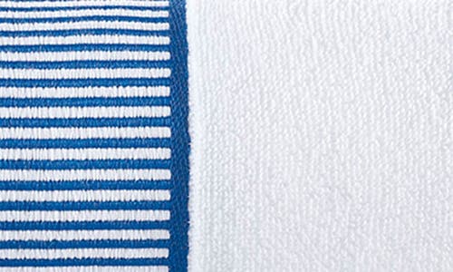 Brooks Brothers Fancy Border Turkish Cotton Bath Towel In Royal Blue