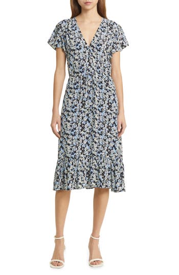 Rails Kiki Floral Midi Dress In Midnight Meadow Floral