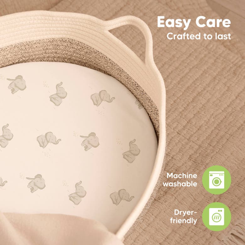 Shop Keababies 2-pack Isla Fitted Bassinet Sheets In Elly