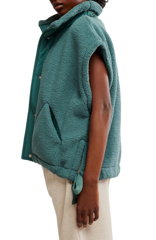 Free People Fp Movement Scout It Out Fleece Vest In Midnight Jade