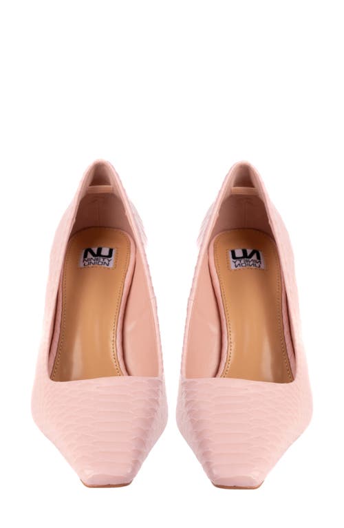 Ninety Union Intense Snake Embossed Pump In Pink Snake