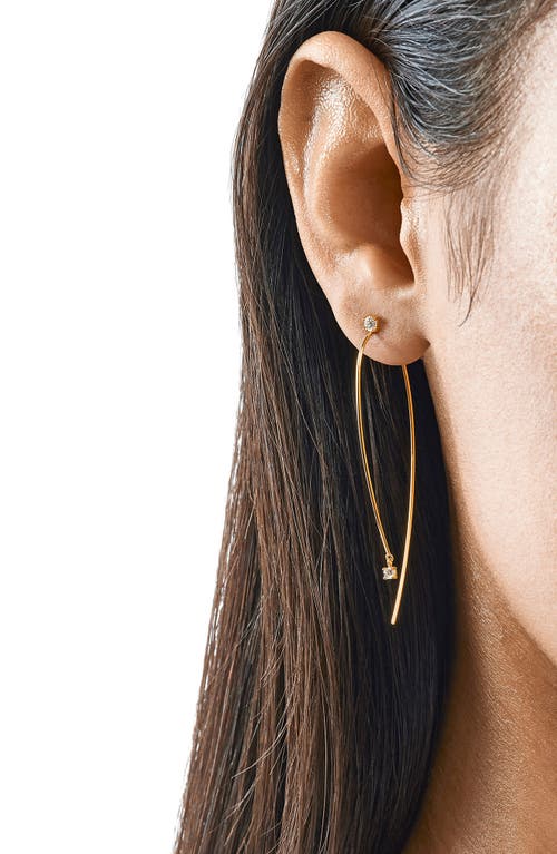 Lana Diamond Wire Hoop Earrings in Yellow Gold at Nordstrom