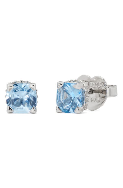 Kate Spade New York cushion cubic zirconia stud earrings in Light Sapphire/Silver at Nordstrom