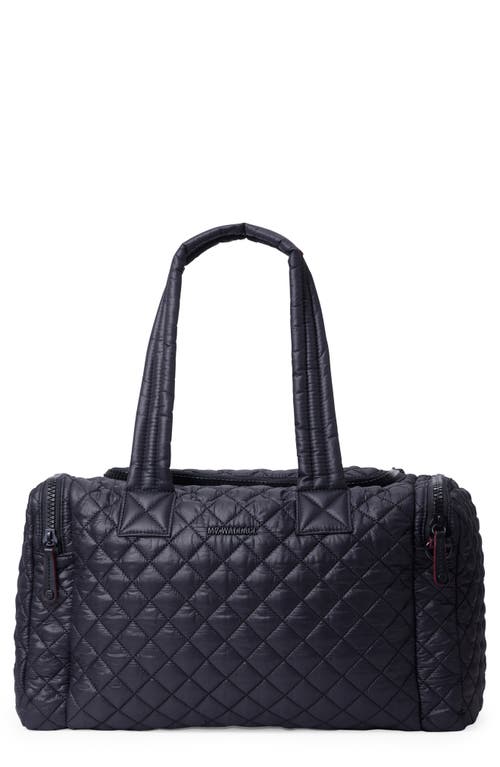 MZ Wallace Medium Metro Team Quilted Nylon Duffle Bag in Black at Nordstrom