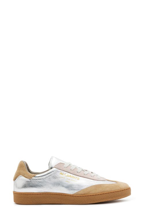 Shop Allsaints Thelma Sneaker In Silver/rose Pink