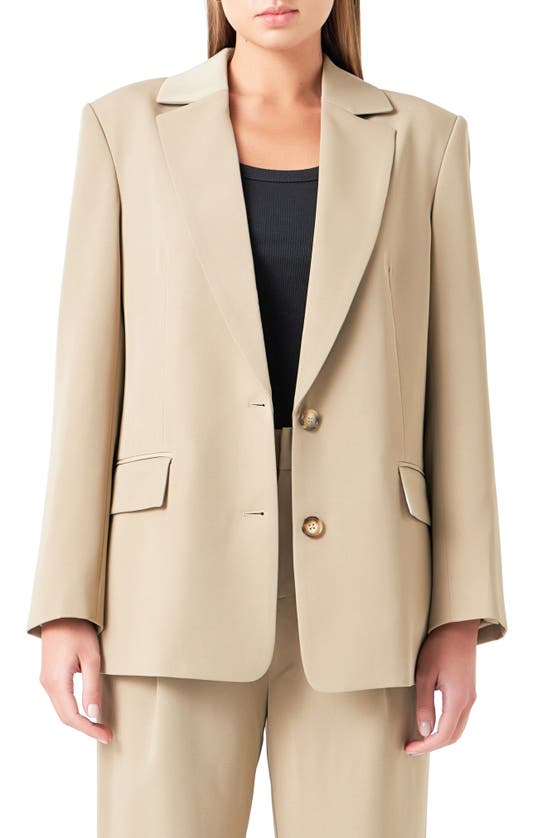 Shop Grey Lab Oversize Blazer In Khaki