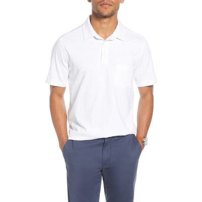 1901 Slub Pocket Polo, White