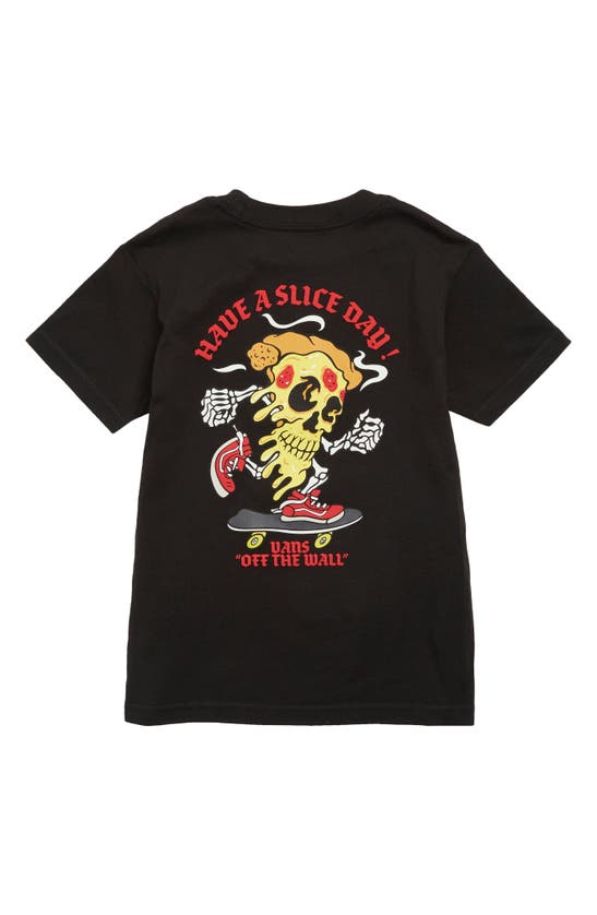 Shop Vans Kids' Pizza Skull Graphic T-shirt In Black