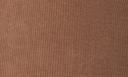 Akris Punto Corduroy Jersey Mock Neck Top In Cognac