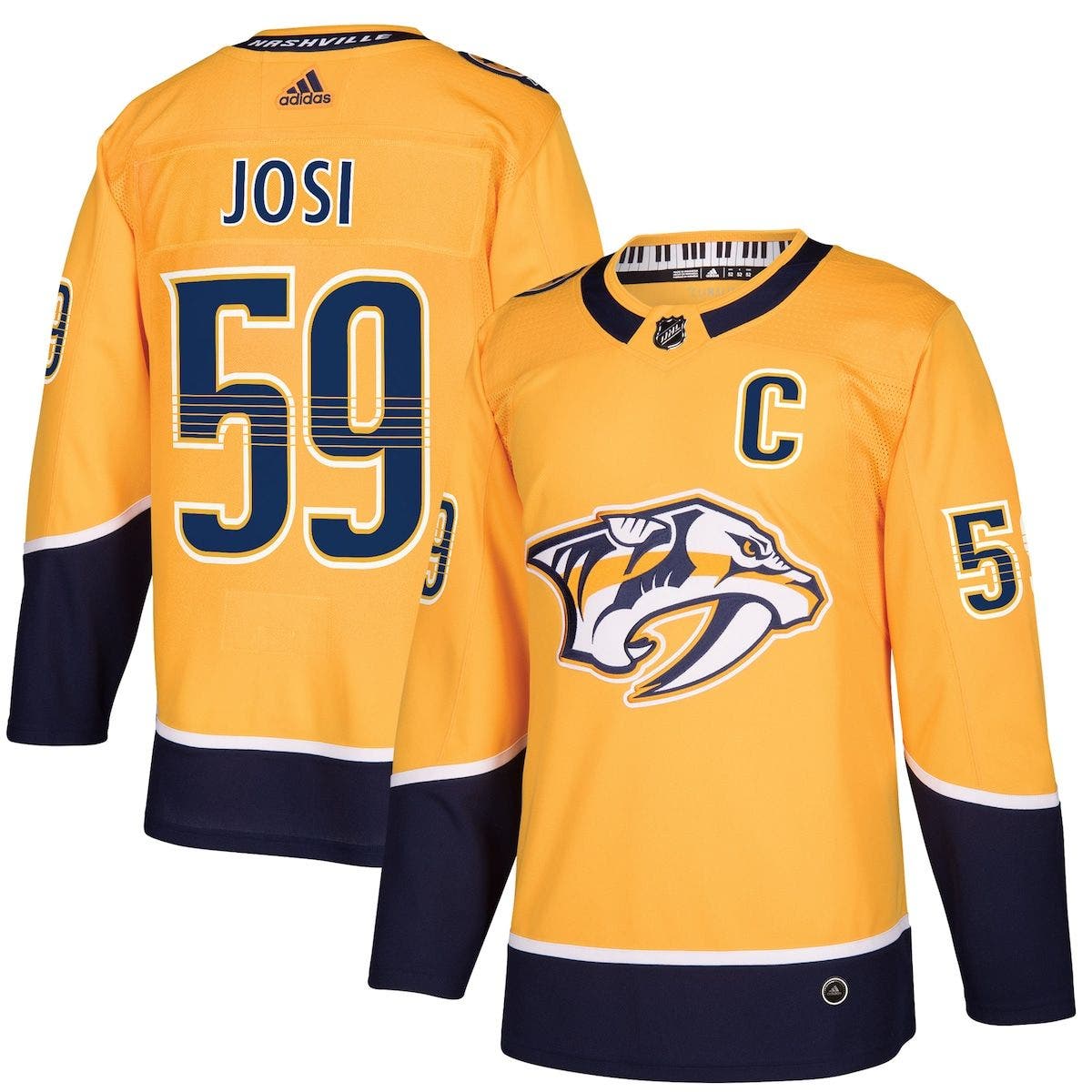 UPC 191023331261 product image for Men's adidas Roman Josi Gold Nashville Predators Home Authentic Player Jersey at | upcitemdb.com