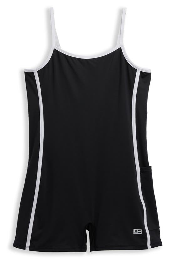 Tomboyx 3.5-inch One-piece Rashguard Swimsuit In Black Novelty