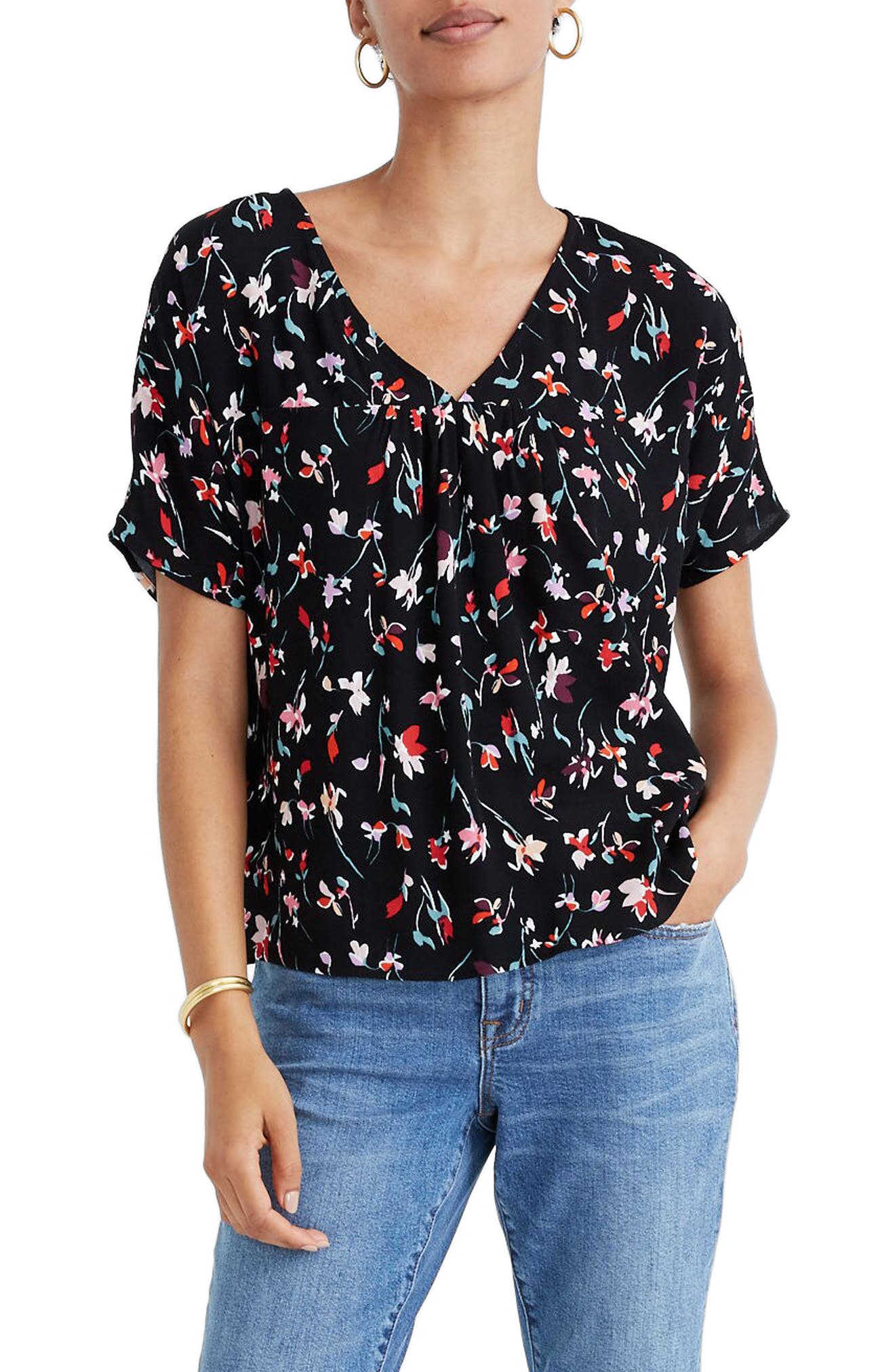 Madewell Drifting Flowers Rhyme Top In 