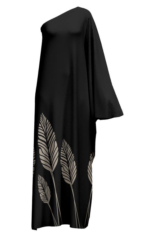 Shop Diarrablu Satu Palms One-shoulder Maxi Dress In Black