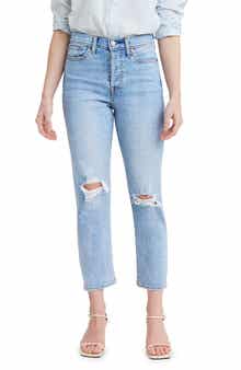 Levi's® Wedgie Icon Ripped High Waist Ankle Slim Jeans | Nordstrom