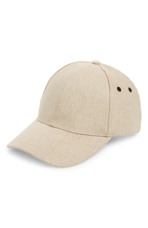 Ted Baker London Briann Linen Baseball Cap in Ecru