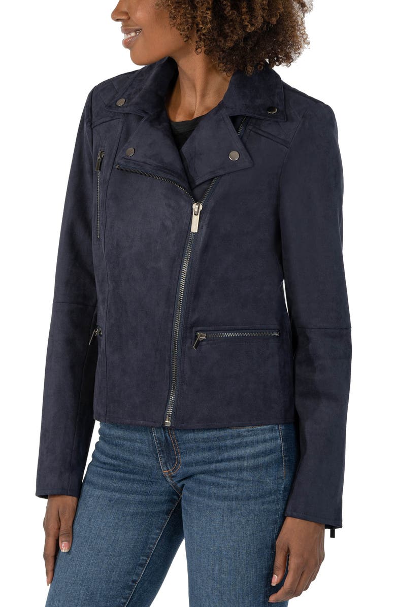 KUT from the Kloth Quinn Faux Suede Moto Jacket | Nordstrom