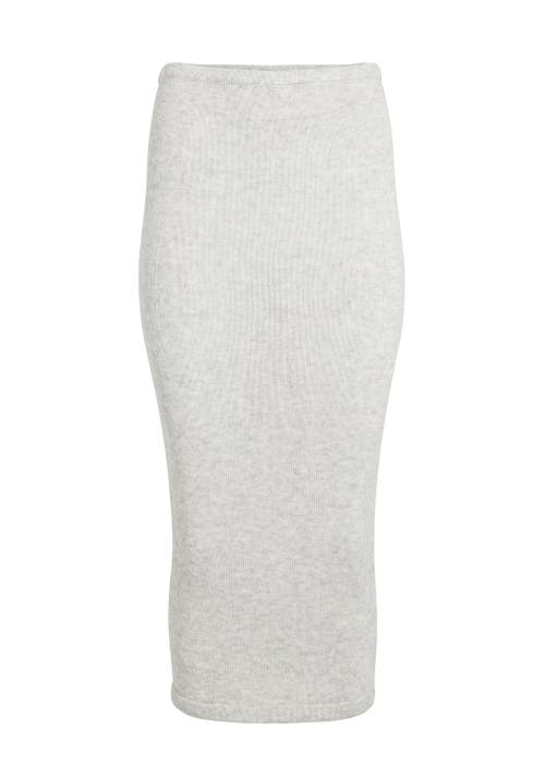 Shop Ser.o.ya Koko Knit Tea Length Skirt In Light Grey